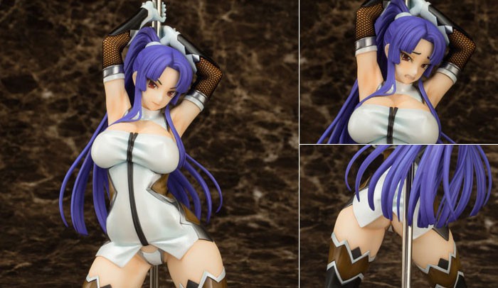 対魔忍アサギ3 八津紫 ポールダンスVer. クイーンテッド フィギュアが予約開始！胸部差し替えパーツや泣き顔パーツが付属！ 0321hobby-murasaki-PT